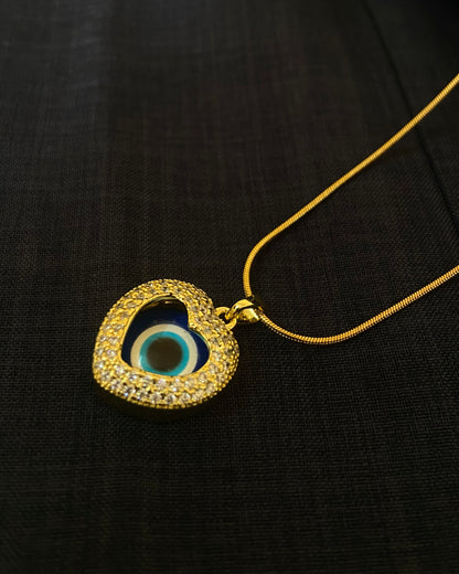 Evil Eye Heart Necklace