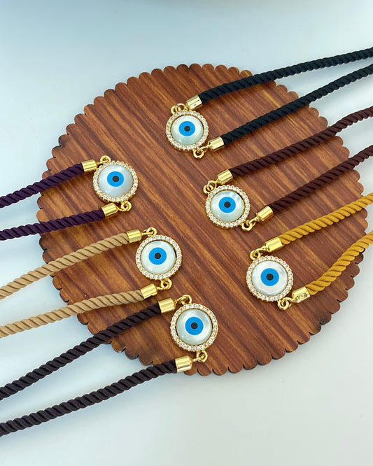 Round Evil Eye Thread Bracelet