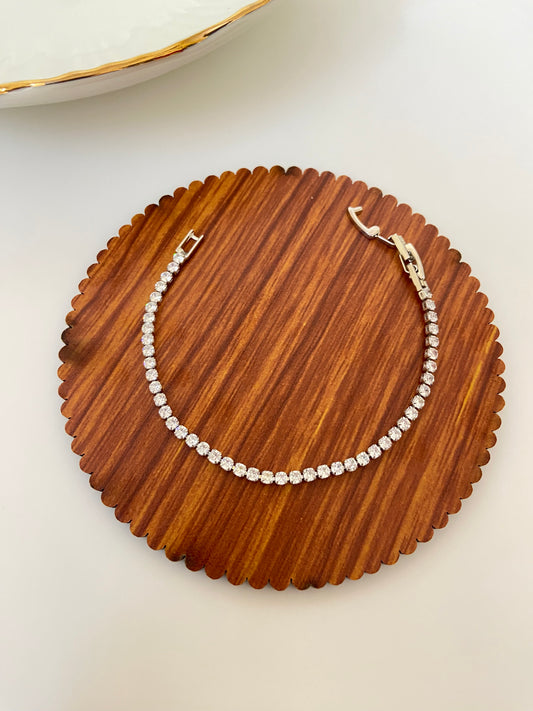 Quins Silver Tennis Bracelet