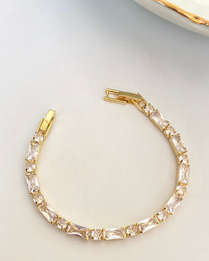 Studded Brick Tennis Bracelet