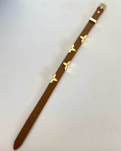 LVN Leather belt Bracelet (Unisex)