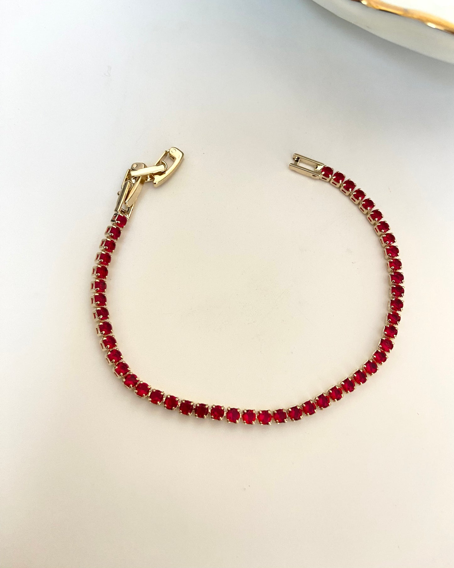 Ruby Tennis Bracelet