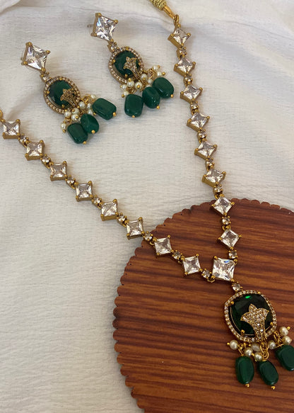 Emerald & White Long Set