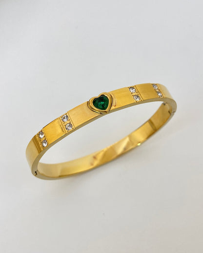 Emerald Heart Bracelet
