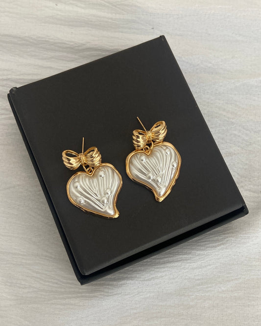 Bow Heart Earring