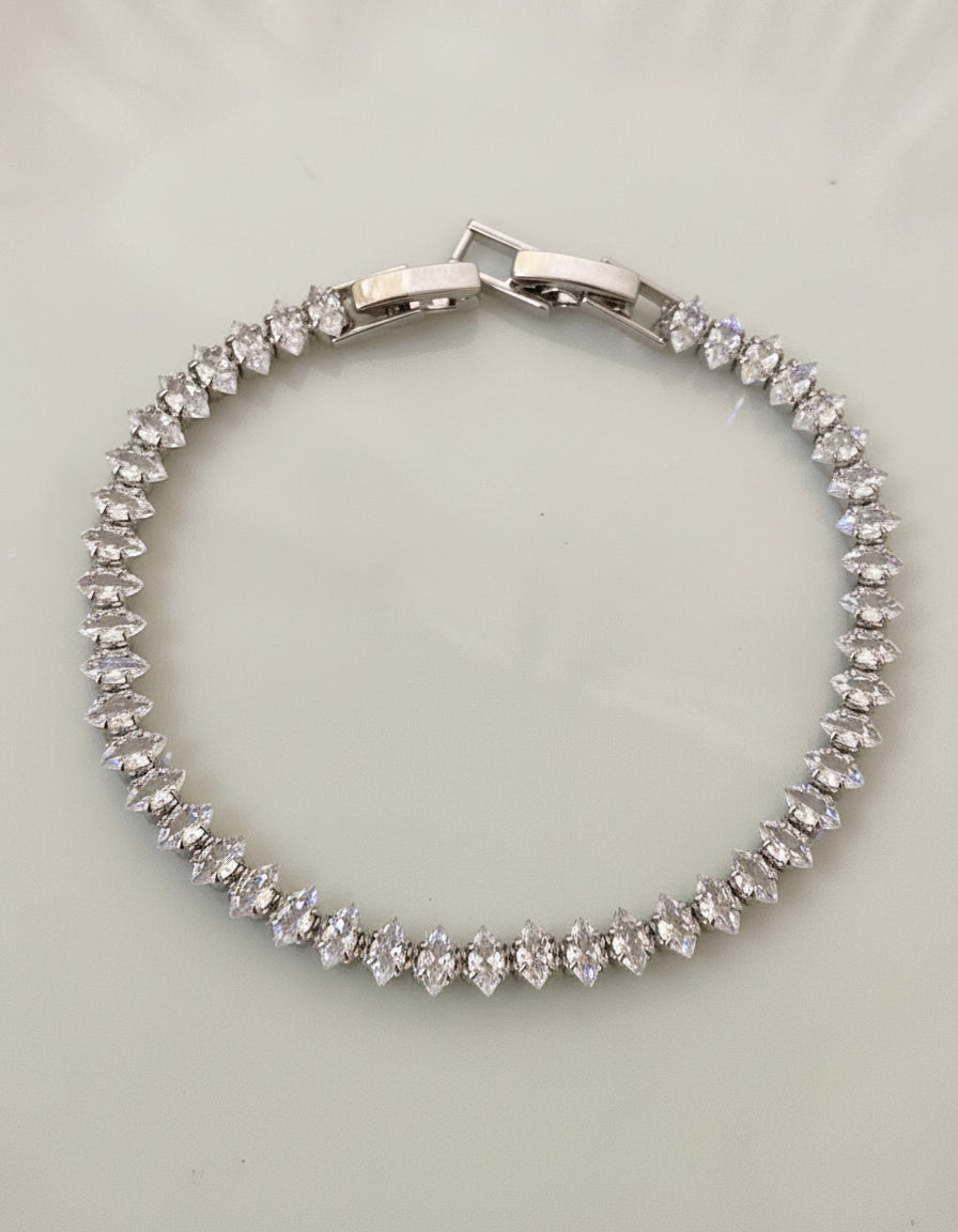 Quinal Silver Tennis Bracelet