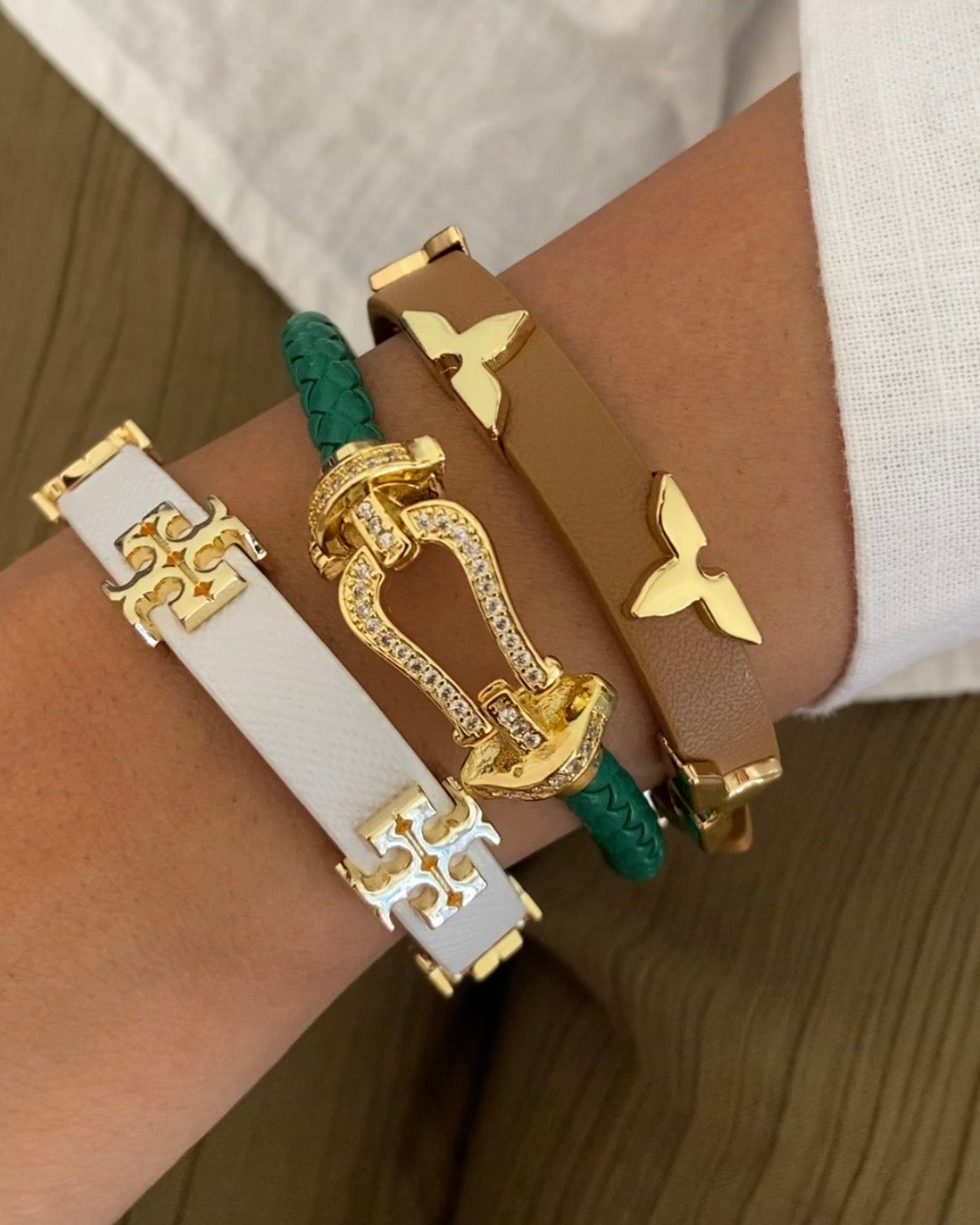 Faux+ Lvn+ Rope Bracelet Stack (Set of 3)