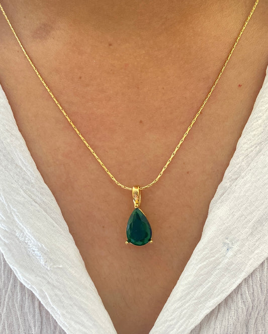 Emerald Drop Necklace