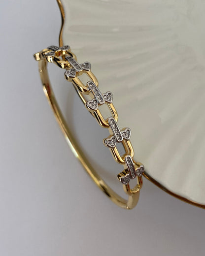 Hinged Link Bangle Bracelet