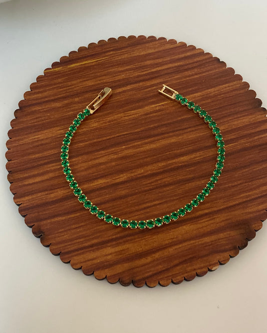 Emerald Mini stone Tennis Bracelet