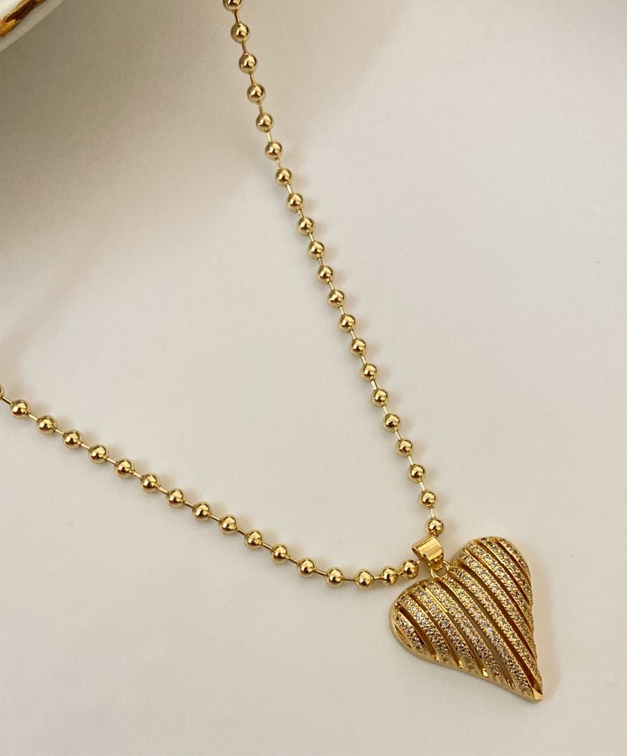 Zirconia Heart Necklace