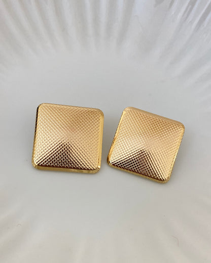Square Gold Earrings