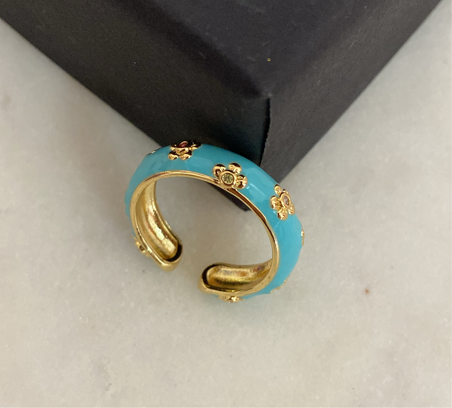 Blue Adjustable Ring