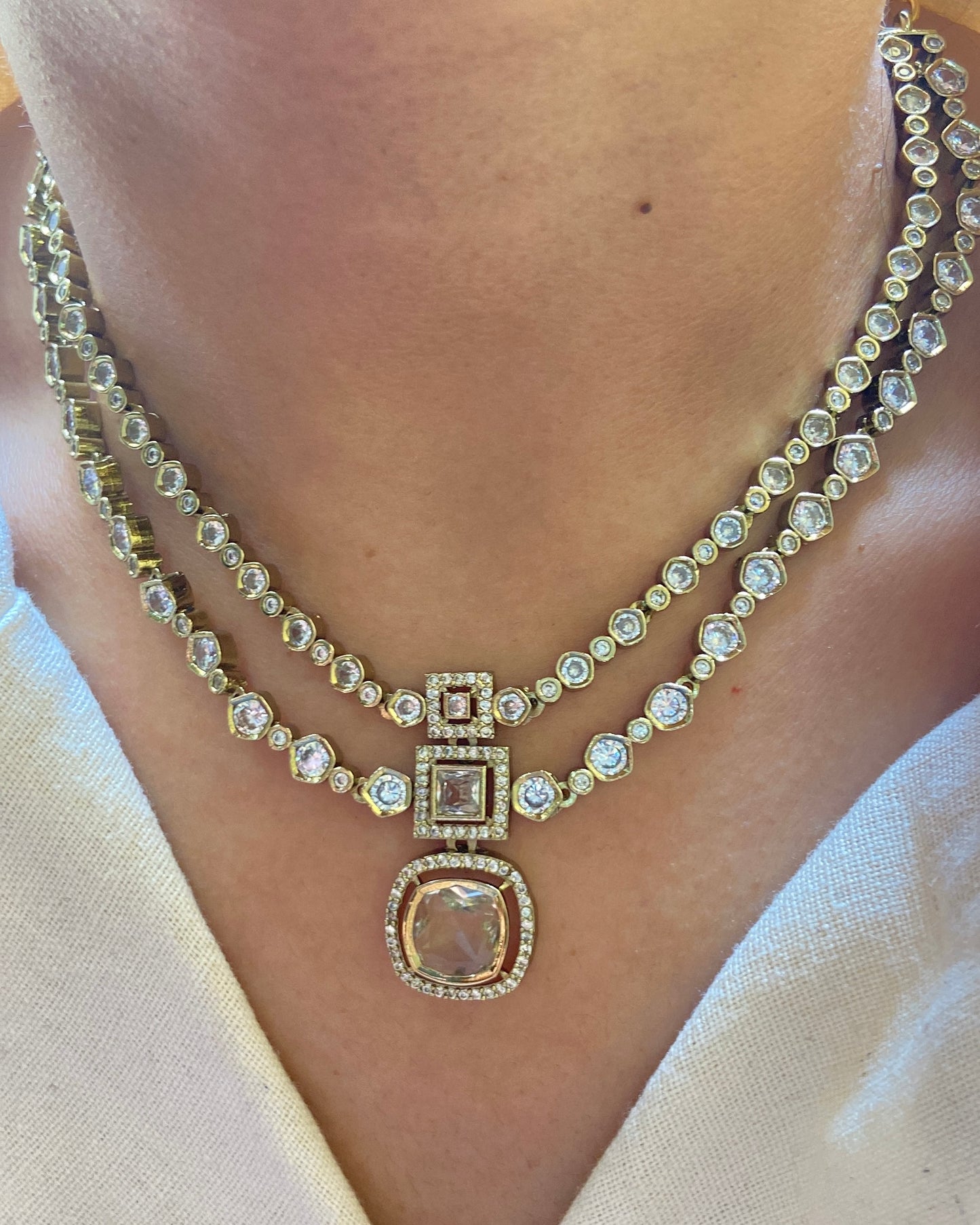 Victoria 2 layer Necklace Set