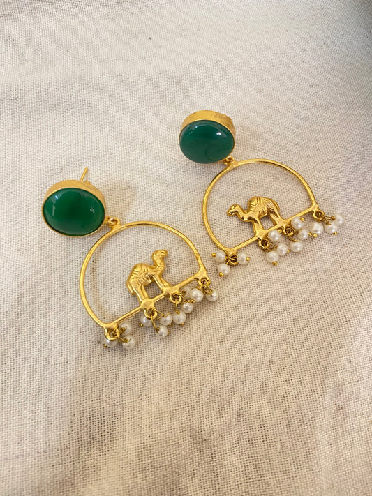 Green Camel Earring