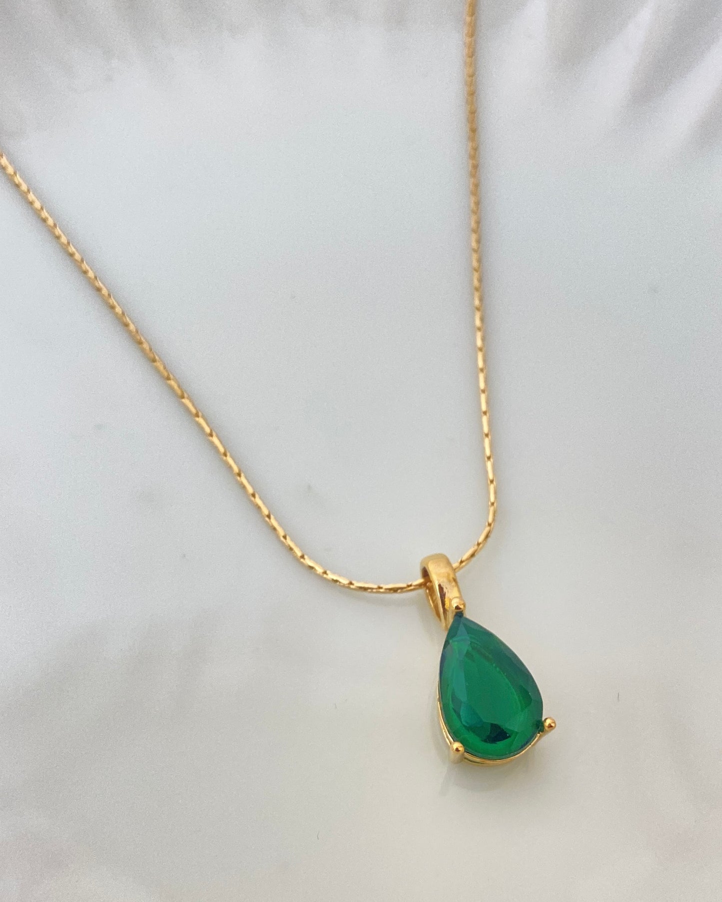 Emerald Drop Necklace