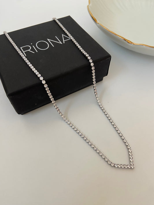 Veronica Silver Tennis Necklace