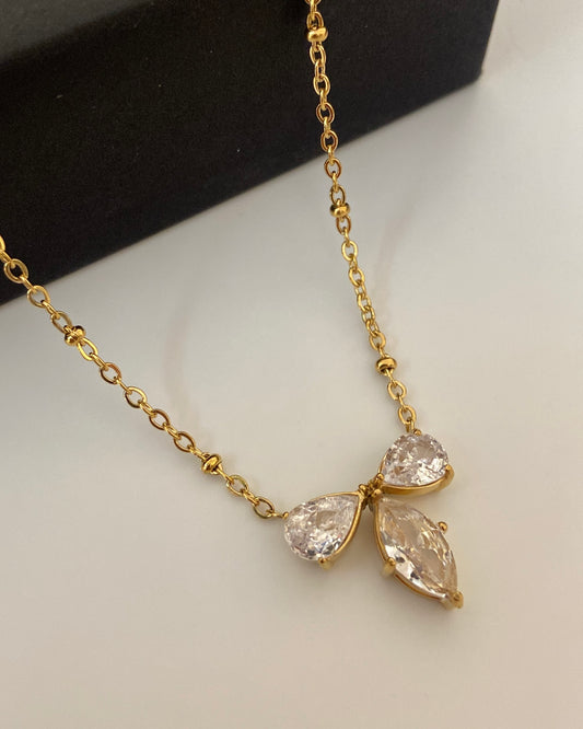 Bow Solitaire Diamond Necklace