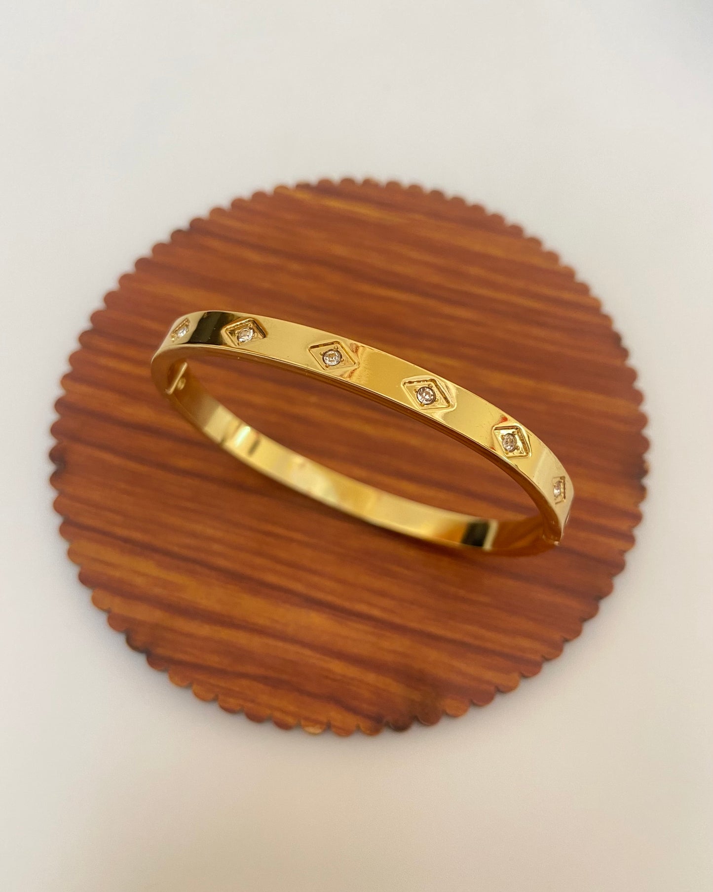 Geometric Sparkle Bangle Bracelet - Baby Size (2.0 to 2.2)