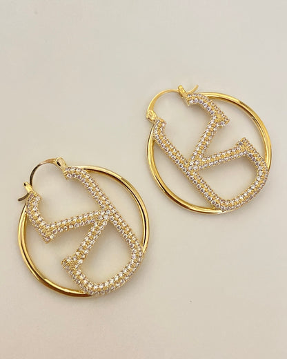 V tino Signature Hoop Earring