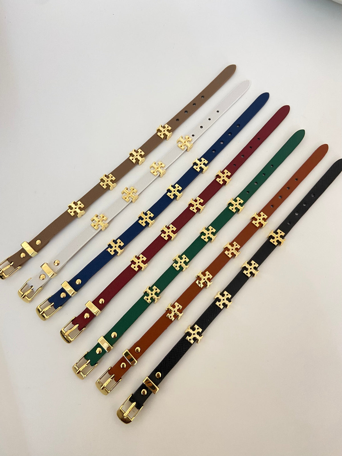Faux Leather Belt Bracelet (unisex)