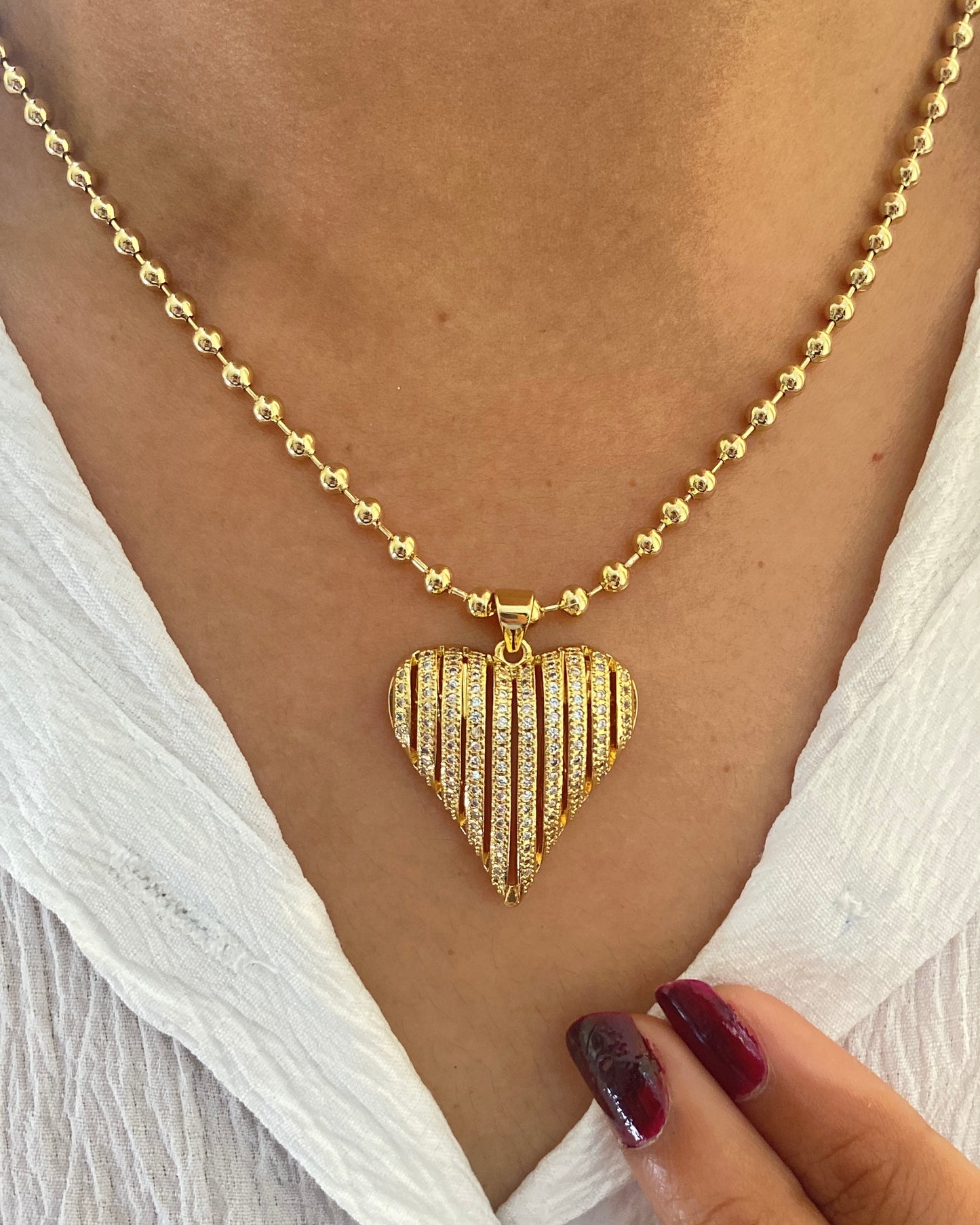 Zirconia Heart Necklace