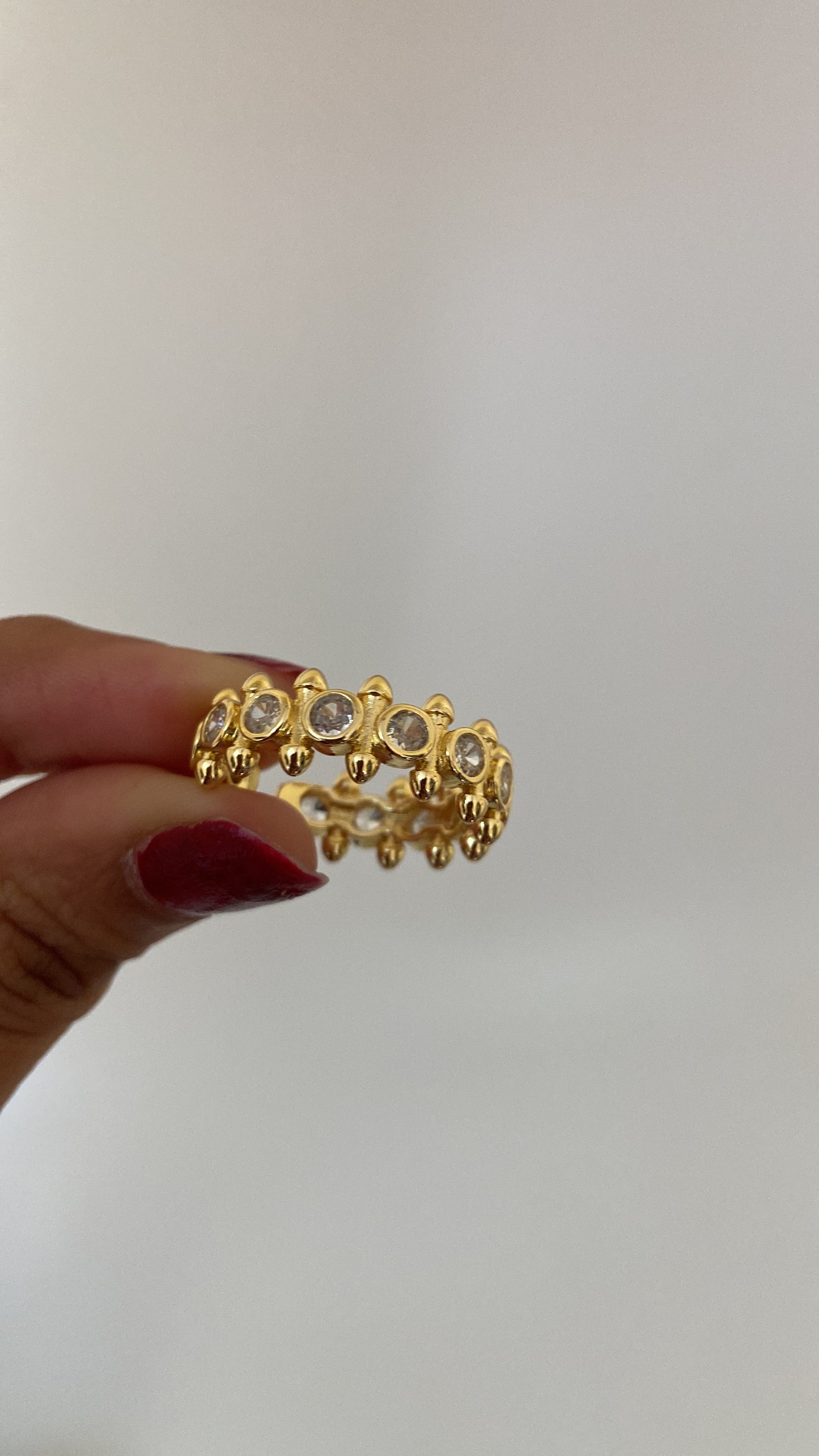 Studded Adjustable Ring