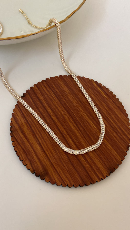Colar Gold Tennis Necklace