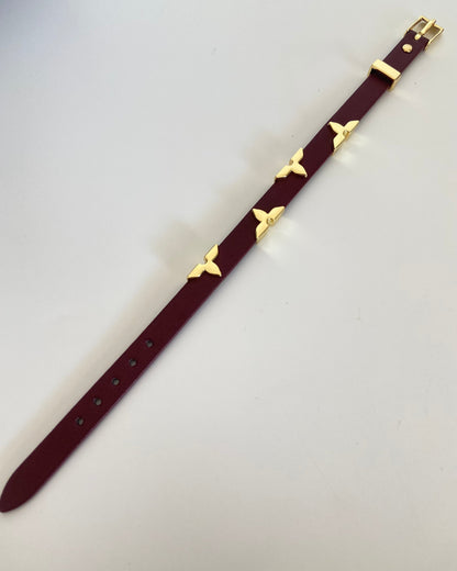 LVN Leather belt Bracelet (Unisex)