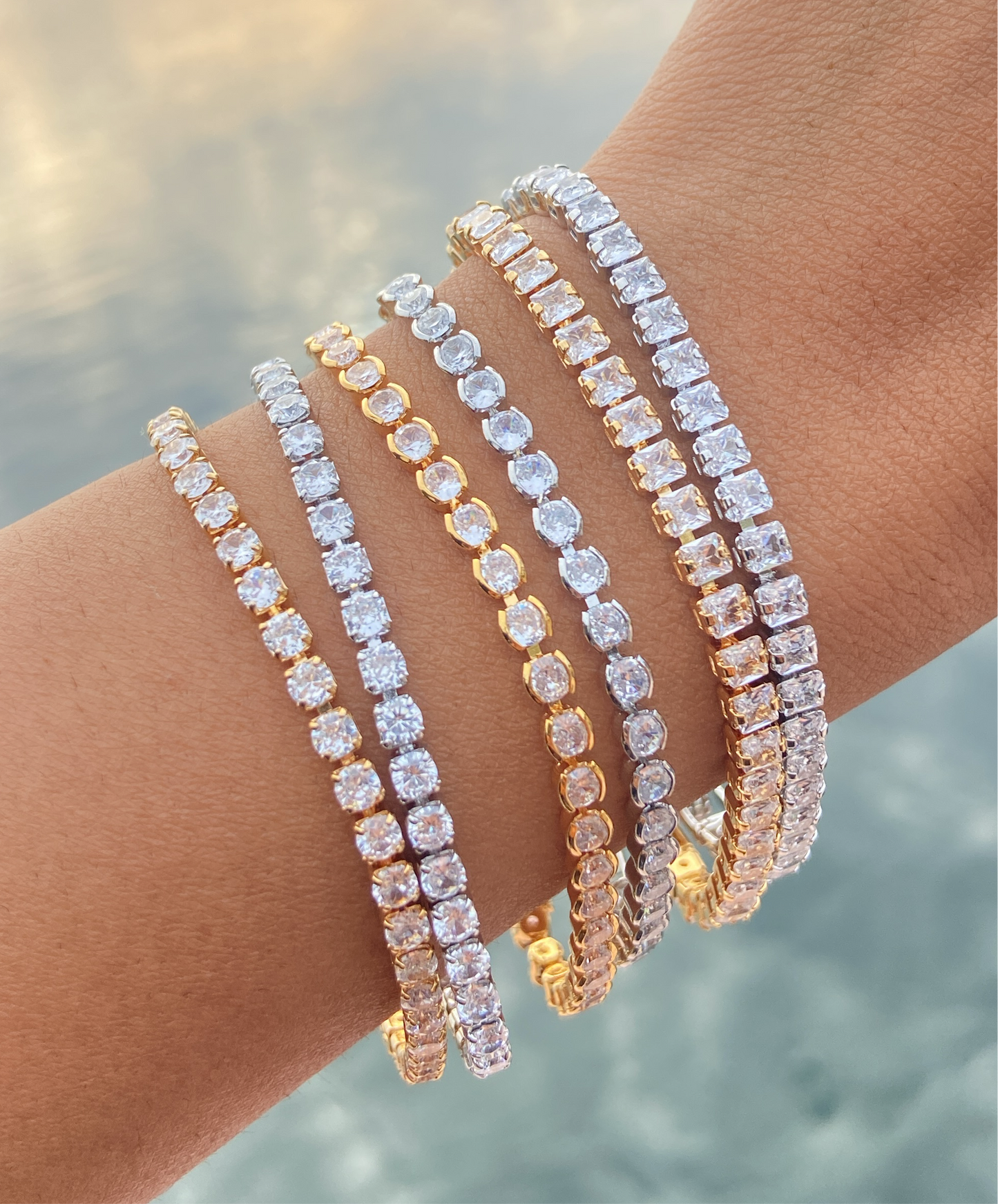 Crown Tennis Bracelet