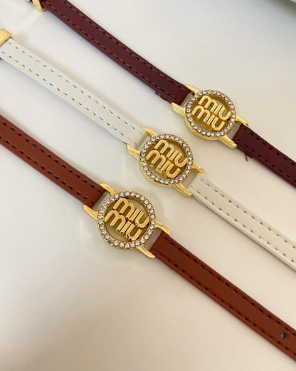 Classic MUMU Leather Belt Bracelet