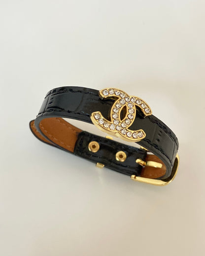 Cc Leather belt Bracelet