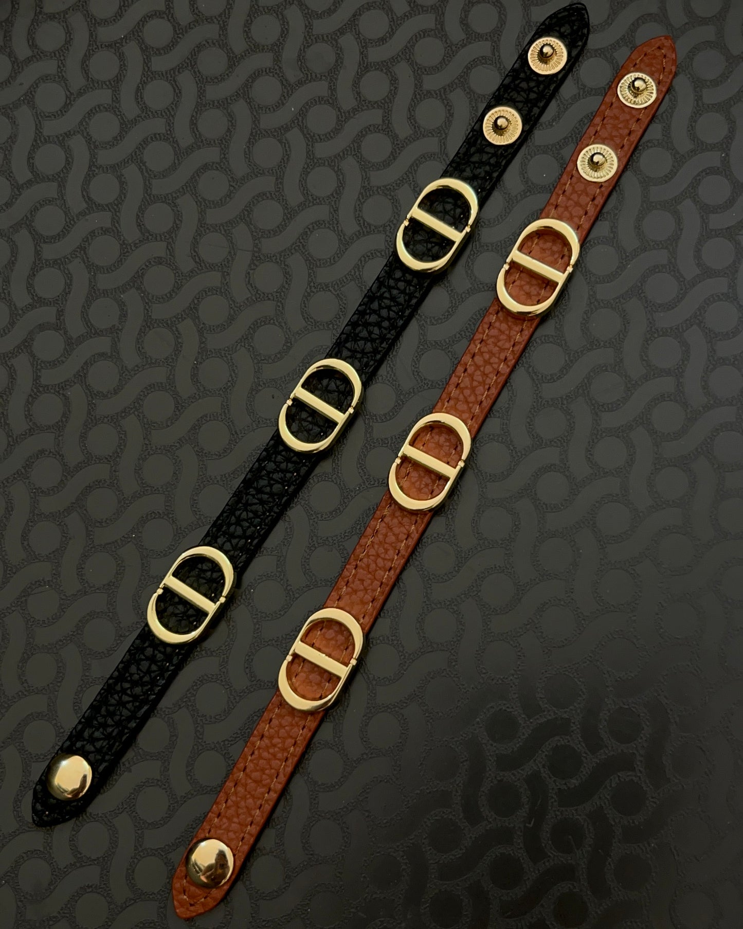 CD Leather belt Bracelet