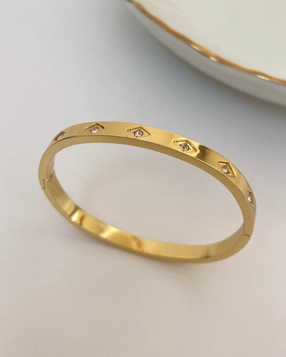 Geometric Sparkle Bangle Bracelet - Baby Size (2.0 to 2.2)