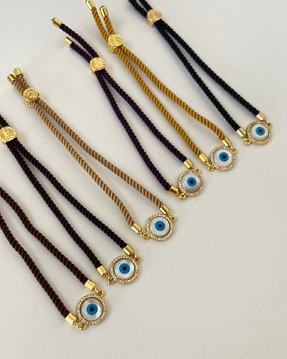 Round Evil Eye Thread Bracelet