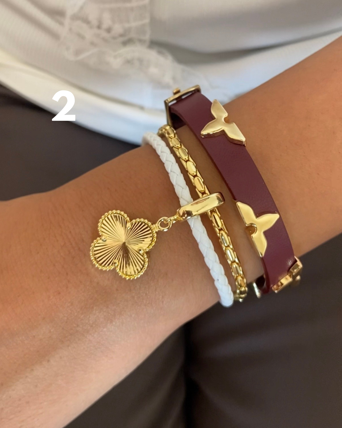 Clover & Lv Bracelet Stack (Set of 2)