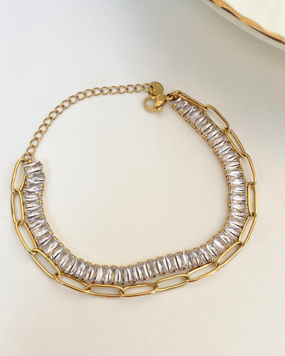 Double Layered Crystal Bracelet