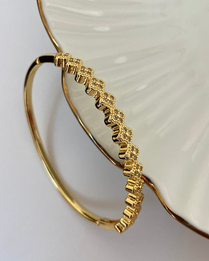 Floral Bangle Bracelet