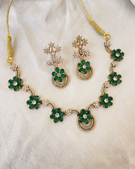 Emerald Flower Set