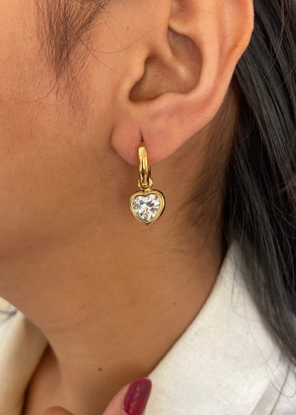 Heart Huggies Earring