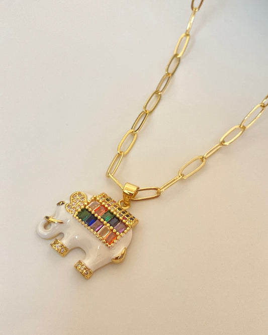 White  Elephanta Necklace