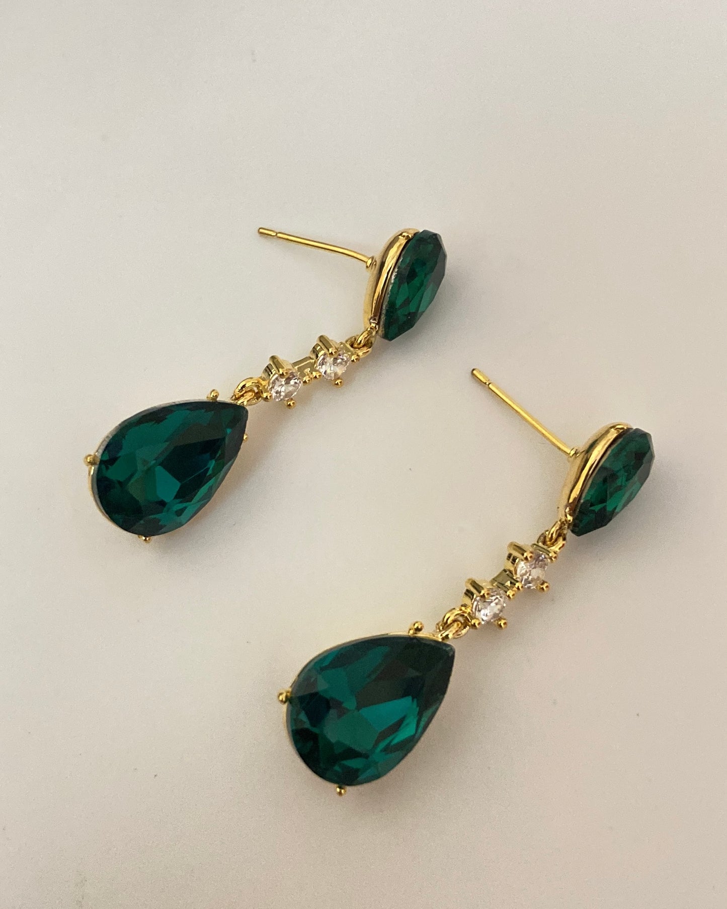 Emerald Crystal DropEarring