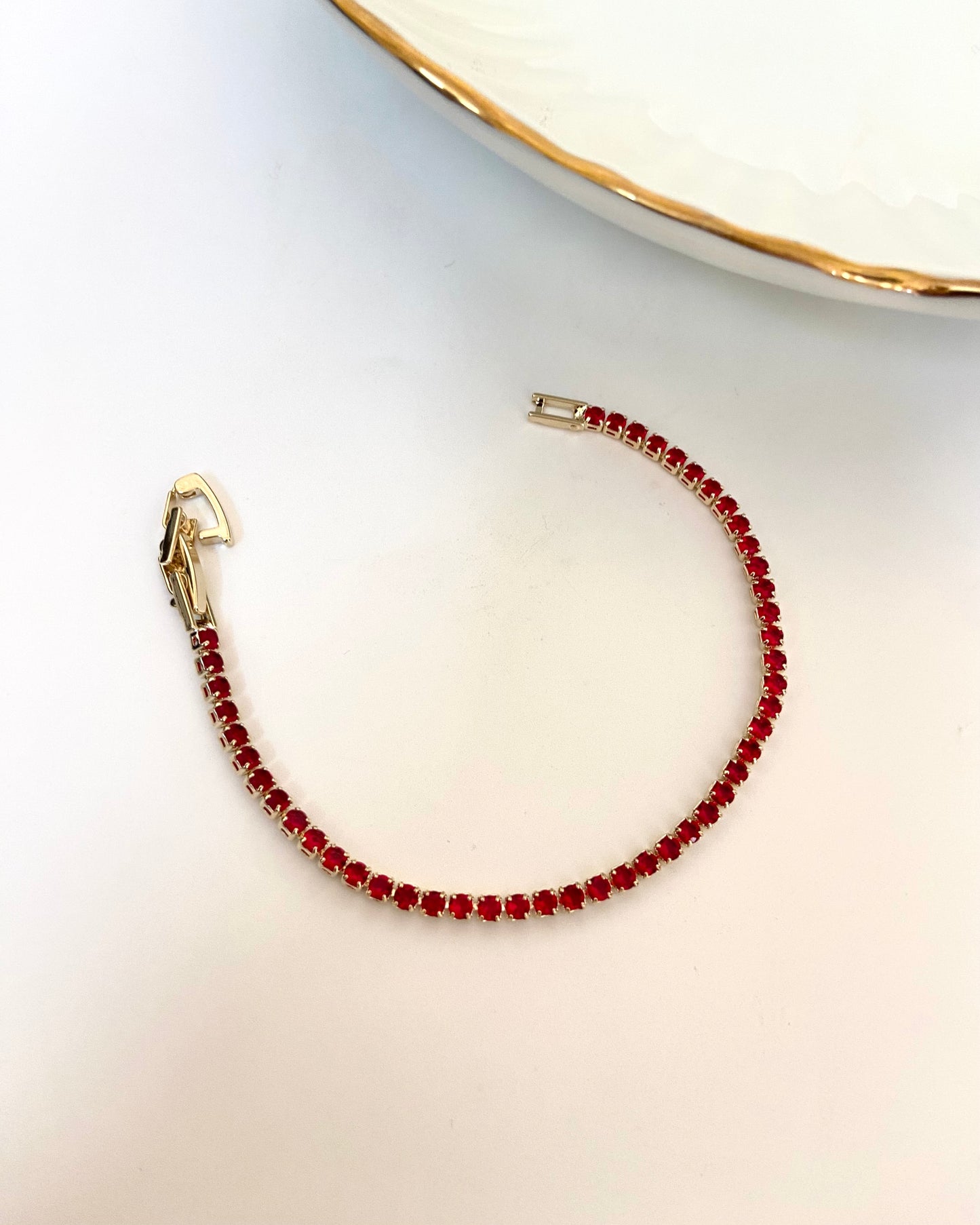Ruby Tennis Bracelet
