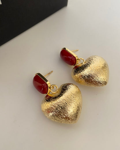 Cherry Heart Drop Earring