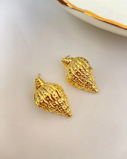 Gold Shell Earrings