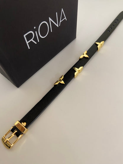 LVN Leather belt Bracelet (Unisex)