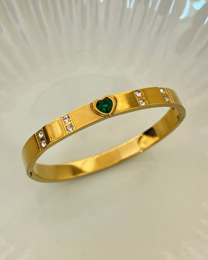 Emerald Heart Bracelet