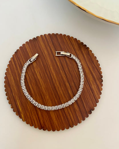 Quins Silver Tennis Bracelet