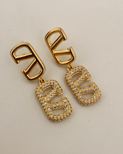V Embellished Earring