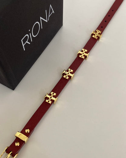 Faux Leather Belt Bracelet (unisex)